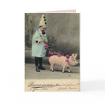 Boy With Pig Fashion Plate