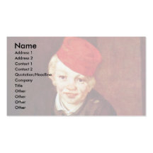 Boy With The Cherries By Manet Edouard Business Card
