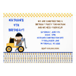 Boy with Towtruck Birthday Party Invitation