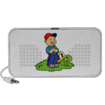 Boy with Turtle Notebook Speaker