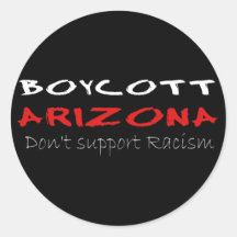 Boycott Arizona Round Sticker