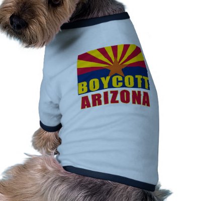 BOYCOTT ARIZONA Tshirts, Buttons, Hoodies Doggie T-shirt by Scarebaby