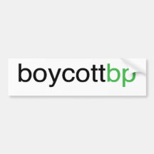 Boycott BP Bumper Stickers
