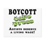 Boycott Cafepress Postcard