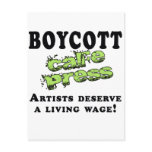 Boycott Cafepress Post Card