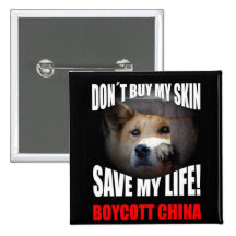Boycott China Button