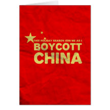 Boycott China...Buy American Lead Toys! Card