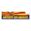 Boycott Los Angeles- Support Arizona bumper stickers