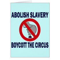 BOYCOTT THE CIRCUS GREETING CARD