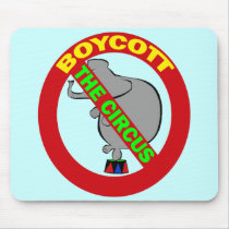 BOYCOTT THE CIRCUS MOUSE PADS