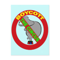 BOYCOTT THE CIRCUS POSTCARD