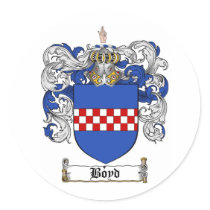 BOYD FAMILY CREST -  BOYD COAT OF ARMS STICKER