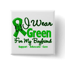 Boyfriend - Green  Awareness Ribbon Pinback Button