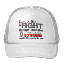 Boyfriend Means World To Me Diabetes Mesh Hats