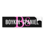 Boykin Spaniel Breed Monogram bumper stickers