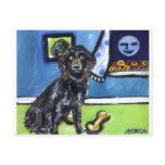 Boykin Spaniel senses smiling moon Post Card