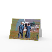 Boy'n'Girl Fishing Greeting Card