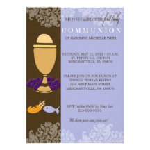 Boy's 1st Communion Invitation