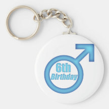 Boys 6th Birthday Gifts Key Chain