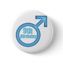 Boys 9th Birthday Gifts Pinback Button