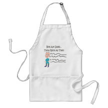 Boys are Dumb "Throw Rocks At Them!" Apron