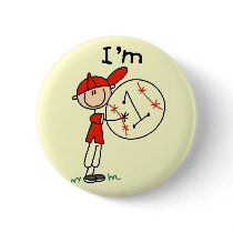 Boy's Baseball I'm 1 Tshirts and Gifts Button