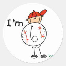 Boy's Baseball I'm 6 Tshirts and Gifts Sticker