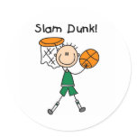 Boys Basketball Slam Dunk Sticker