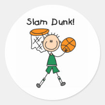 Boys Basketball Slam Dunk Sticker