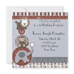 Boys Birthday Party Invitation with Appetizers