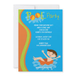 Boys Birthday Pool Party Invitation