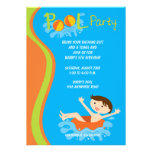 Boys Birthday Pool Party Invitation