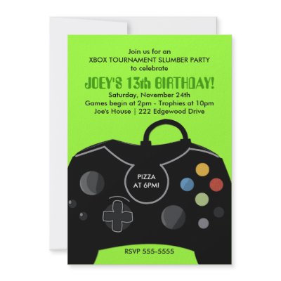 BOYS Birthday Video Game Station Party Invitation by allpetscherished