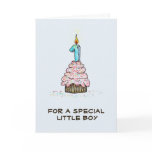 Boy's First Birthday Cupcake Card