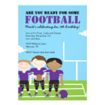 Boy's Football Themed Birthday Party Invitations