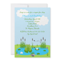 Boys Froggie Pond 5x7 Invitation