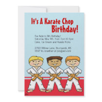 Boys Karate Chop Party Invitations