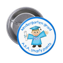 Boys Kindergarten Graduate / Graduation Button