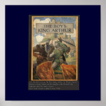 Boys King Arthur Book Cover Poster