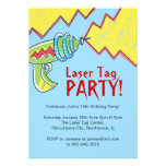 Boys Laser Tag Party Invitations