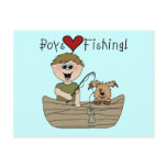 Boys Love Fishing Tshirts and Gifts Post Cards