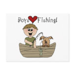 Boys Love Fishing Tshirts and Gifts Post Cards