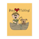 Boys Love Fishing Tshirts and Gifts Postcard