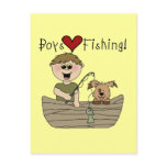 Boys Love Fishing Tshirts and Gifts Postcard