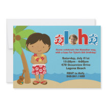 Boys Luau Birthday Party Invitation