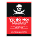 Boys Pirate Themed Birthday Party Invitation