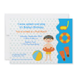 Boys Pool Party Birthday Invitation