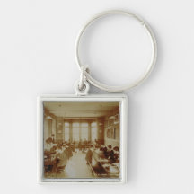 Boy's Recreation Room at the Deaf and Dumb Institu Key Chain