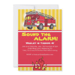 Boys Red Firetruck Invitations