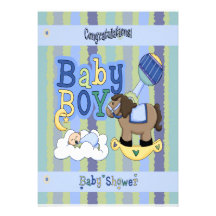 Boys Rocking Horse Custom Invite